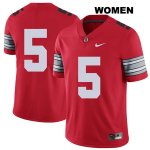 Women's NCAA Ohio State Buckeyes Baron Browning #5 College Stitched 2018 Spring Game No Name Authentic Nike Red Football Jersey OE20Y24LS